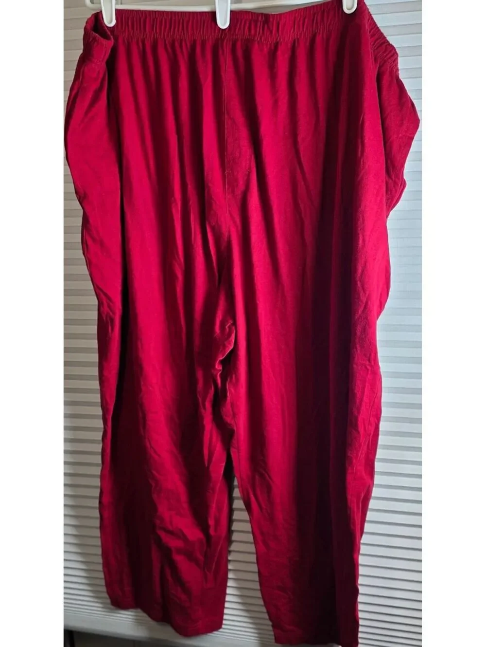 KINGSIZE King Size Mens Big Tall Pants 5X 5XL Pull On Red POckets Lounge Stretch
